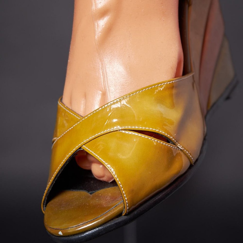 1970s Color Block Bonnie Smith Shoes Wedges